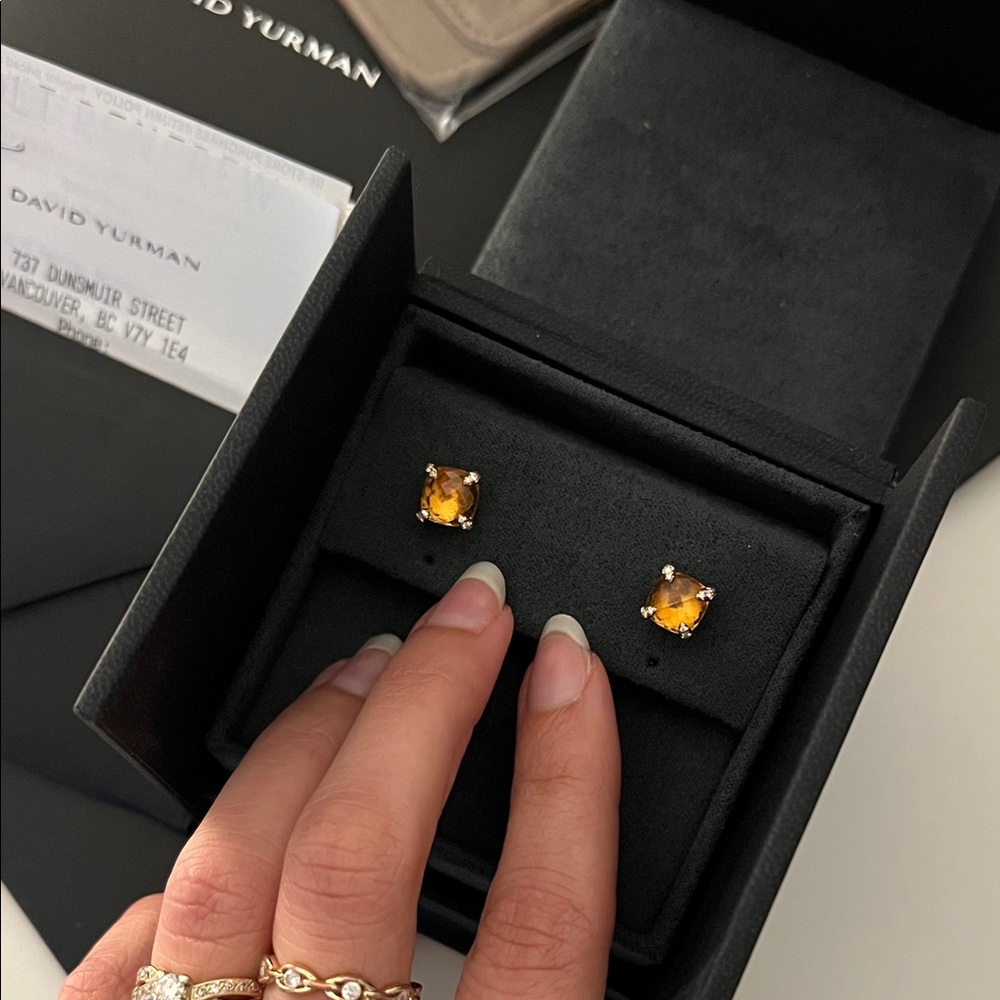 Elegant David Yurman Citrine Earrings